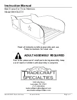 Preview for 1 page of Tradecraft Specialties ROCKET-5 Instruction Manual