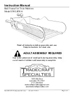 Preview for 1 page of Tradecraft Specialties SWLSPR-8 Instruction Manual