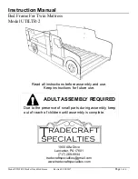 Tradecraft Specialties UTILTR-2 Instruction Manual предпросмотр