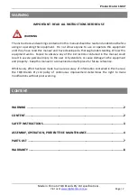 Preview for 2 page of TradeQuip 1146T Owner'S Manual