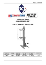 Preview for 1 page of TradeQuip 1221T Owner'S Manual