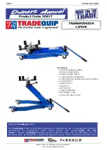 Предварительный просмотр 1 страницы TradeQuip 2081T Owner'S Manual