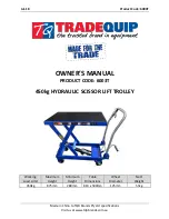 TradeQuip 6003T Owner'S Manual preview