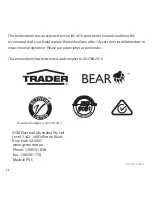 Предварительный просмотр 24 страницы Trader BEAR BESMOKEY Installation And User Manual