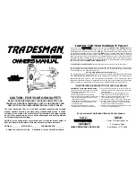 Preview for 1 page of Tradesman MAGNESIUM 8520 Owner'S Manual