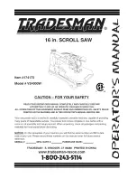 Preview for 1 page of Tradesman VS4000W Operator'S Manual