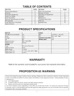 Preview for 2 page of Tradesman VS4000W Operator'S Manual