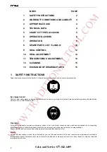 Preview for 2 page of Traditional Tool Repair Inc. A338.0002 Operation Manual & Spare Parts List