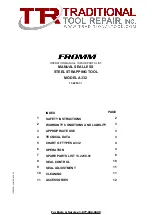 Traditional Tool Repair 13.2250 Operation Manual & Spare Parts List preview