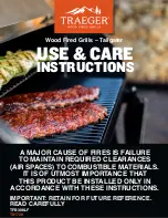 Traeger Tailgater Use & Care Instructions Manual предпросмотр