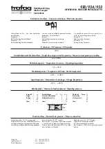 Предварительный просмотр 1 страницы trafag PD 920 Instructions