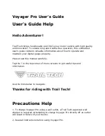 Trail Tech VOYAGER PRO User Manual preview