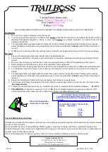 Preview for 1 page of Trailboss QT1134L Fitting Instructions Manual