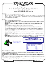 Предварительный просмотр 1 страницы Trailboss QTMA437 Fitting Instructions