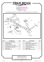 Предварительный просмотр 2 страницы Trailboss QTMA662L Fitting Instructions Manual