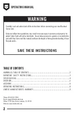 Preview for 2 page of Trailer Valet blackout Series Operating Manual