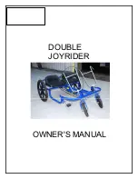 TRAILMATE DOUBLE JOYRIDER Owner'S Manual preview