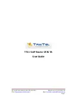 Предварительный просмотр 1 страницы Traitel Telecommunications TT11 2FXS TA User Manual