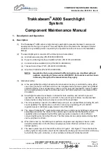 Trakka Corp Trakkabeam A800 Component Maintenance Manual preview