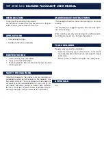 Preview for 2 page of Tranberg BLUELINE TEF 2580 LED User Manual