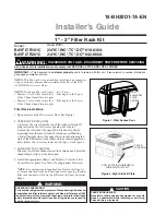 Предварительный просмотр 1 страницы Trane Technologies BAYFLTR101C Installer'S Manual