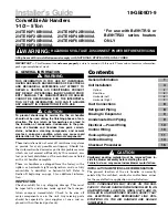 Trane 2/4TEH3F18B1000A Installer'S Manual preview