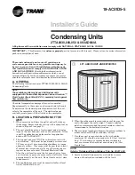 Preview for 1 page of Trane 2TTA0030AD000A Installer'S Manual