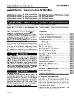 Preview for 1 page of Trane 4TEE3C01A1000A Installer'S Manual