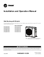 Trane 4TTL6018A1000A Installation And Operation Manual предпросмотр