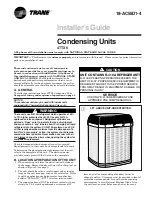 Preview for 1 page of Trane 4TTX6 Installer'S Manual