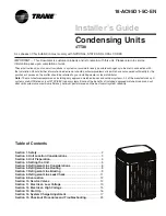 Предварительный просмотр 1 страницы Trane 4TTX8024A Installer'S Manual