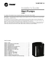 Preview for 1 page of Trane 4TWR5018G Installer'S Manual