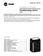 Preview for 1 page of Trane 4TWX8 Installer'S Manual