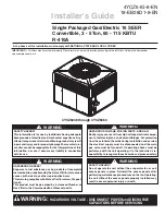 Предварительный просмотр 1 страницы Trane 4YCY4042C Installer'S Manual