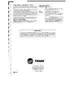 Preview for 2 page of Trane 7722TX Installation Instructions