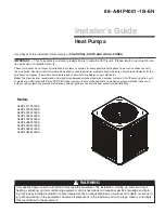 Preview for 1 page of Trane A4HP4017A1000A Installer'S Manual