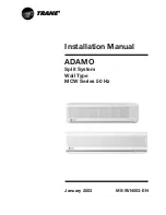 Предварительный просмотр 1 страницы Trane ADAMO MCW 5097BA00 Installation Manual