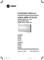 Предварительный просмотр 1 страницы Trane AQUA NEW STYLUS CFEB 04 C0M1 Installation Manual