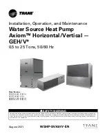 Preview for 1 page of Trane Axiom GEH-E035 Installation, Operation And Maintenance Manual