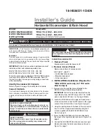 Предварительный просмотр 1 страницы Trane BAYECON203AA Installer'S Manual