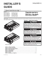 Trane BAYEVAC05BK1A Installer'S Manual preview