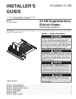 Preview for 1 page of Trane BAYEVCC25BK1 Installer'S Manual