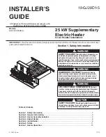 Preview for 1 page of Trane BAYEVCC25BK1A Installer'S Manual