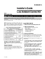 Preview for 1 page of Trane BAYLOAM105AA Installer'S Manual