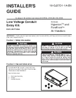 Preview for 1 page of Trane BAYLVKIT100A Installer'S Manual