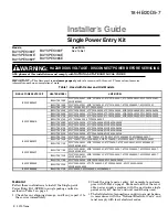 Preview for 1 page of Trane BAYSPEK060F Installer'S Manual