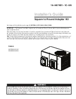 Предварительный просмотр 1 страницы Trane BAYSQRD001AB Installer'S Manual