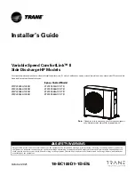 Предварительный просмотр 1 страницы Trane ComfortLink II 4TWL9024A1000B Installer'S Manual