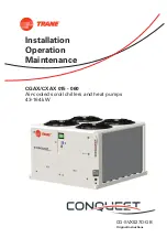Trane CONQUEST CGAX 015 Installation Operation & Maintenance preview