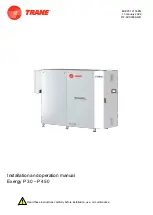 Preview for 1 page of Trane Exergy P100 Installation And Operation Manual